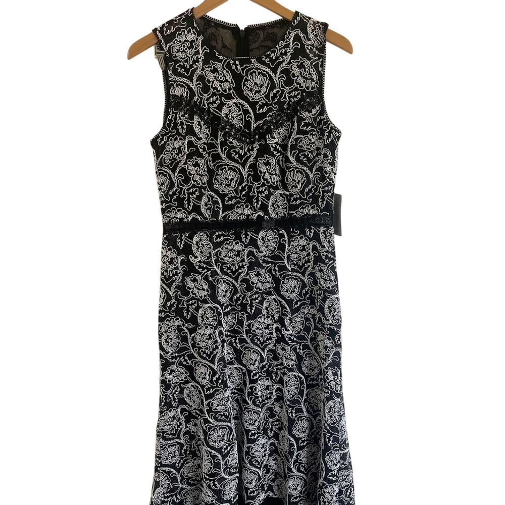ML Monique Lhuillier Women's sleeveless High-low MIDI dress